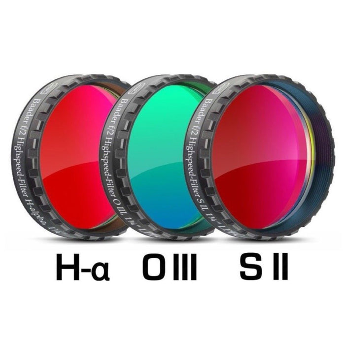 Baader 3.5/4nm f/2 Ultra-Highspeed Filter Set - CMOS-Optimized H-alpha/O-III/S-II