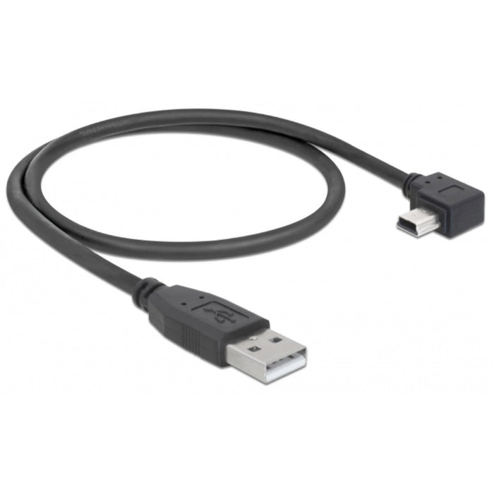 Pegasus Pack of 2x USB2.0 Type-A male to USB mini-B 5pin Male Angled Cables- 0.5m
