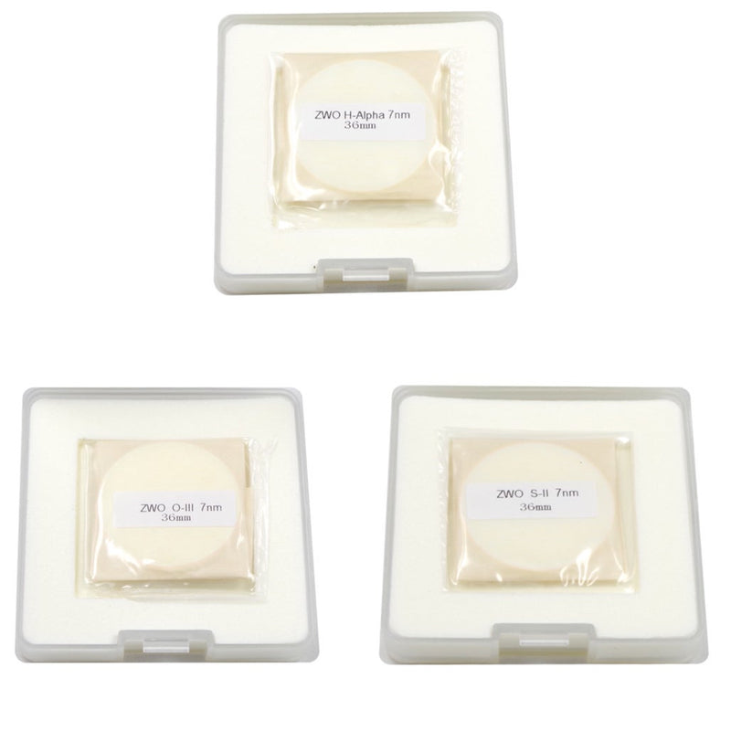 ZWO Narrowband Filter Set - 7nm H-alpha, OIII & SII
