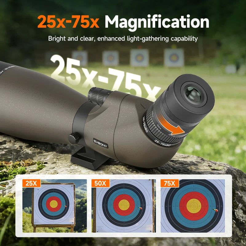 SVBONY SV29 25-75x80 Spotting Scope