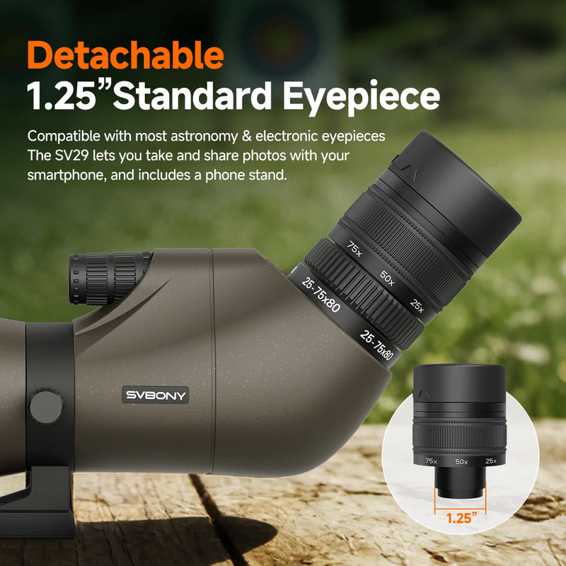 SVBONY SV29 25-75x80 Spotting Scope