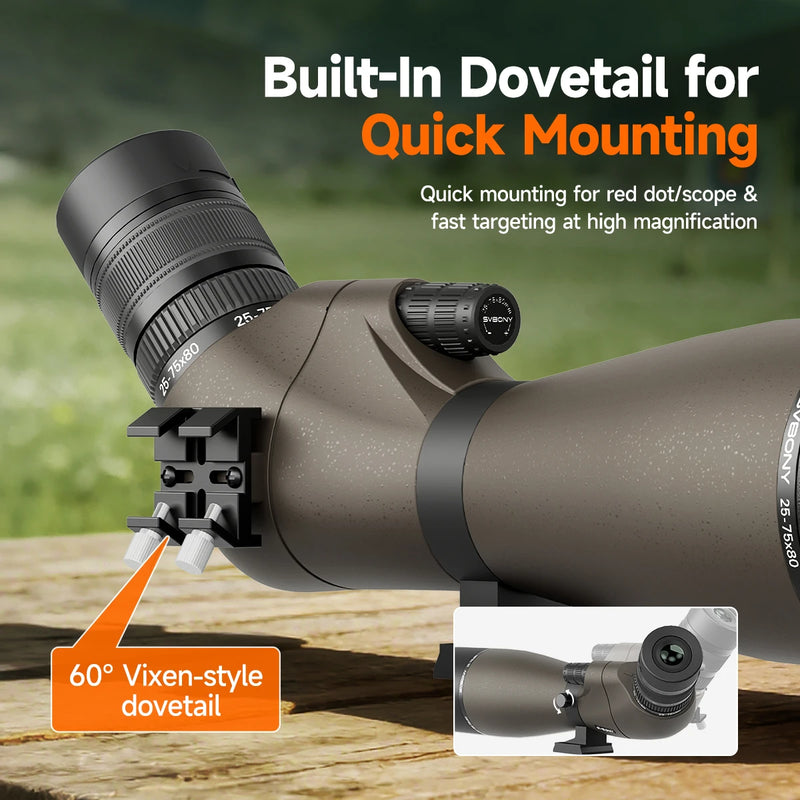 SVBONY SV29 25-75x80 Spotting Scope
