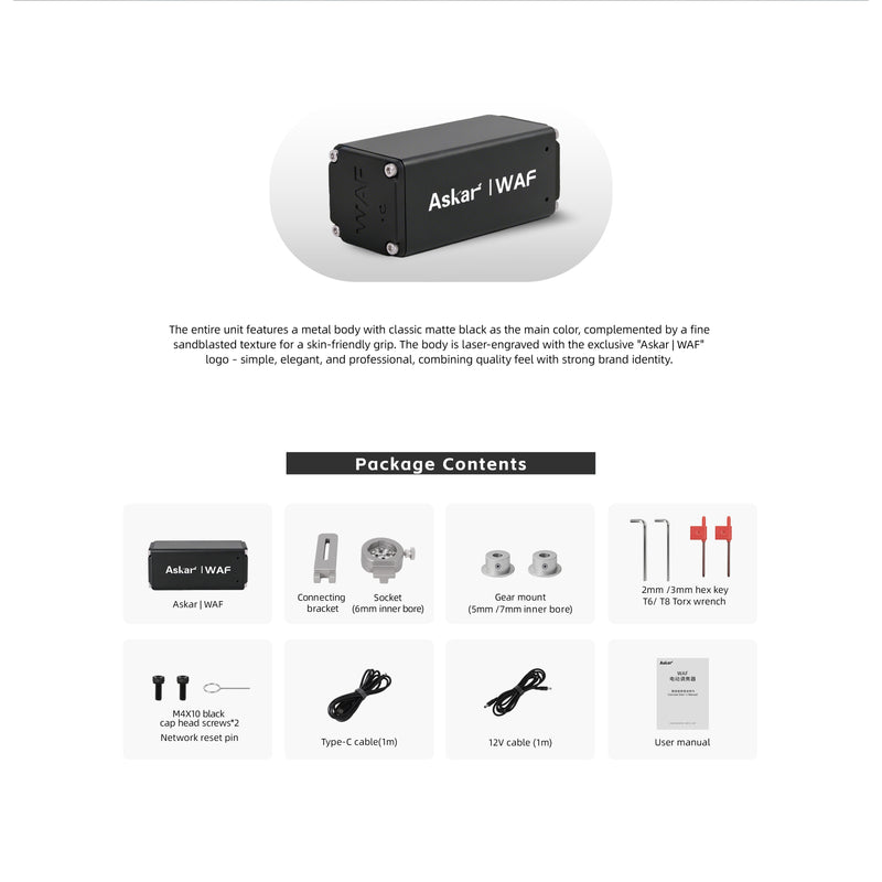 Askar Worm-and-Gear Automatic Telescope Focuser (WAF)