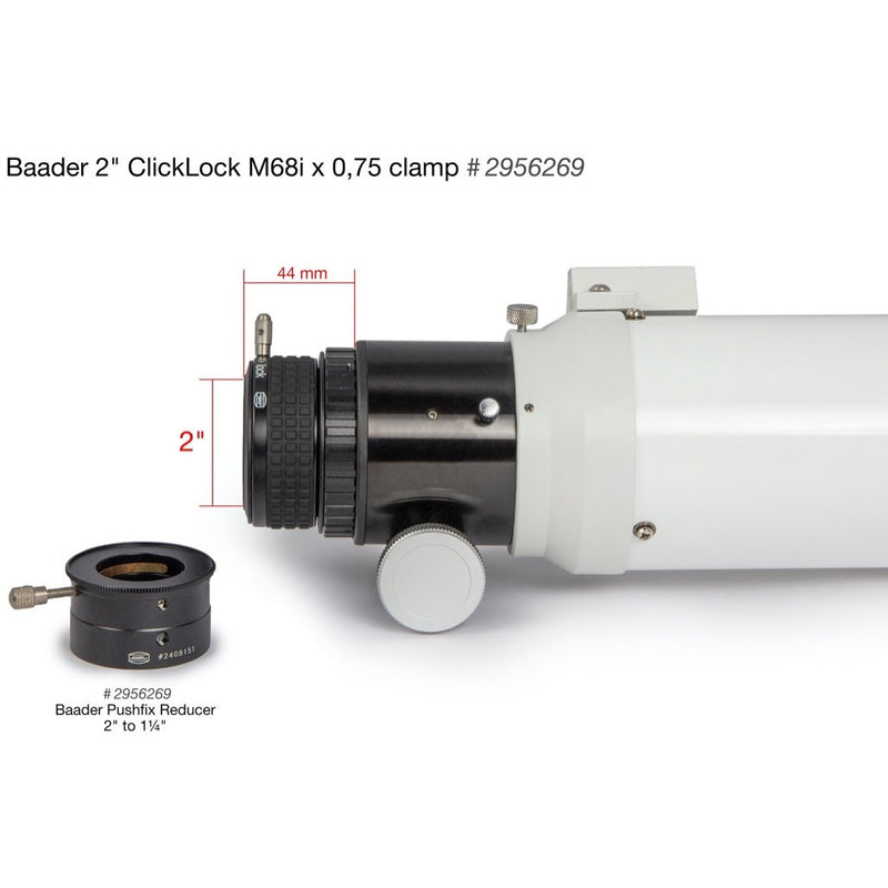Baader Bague de Conversion Zeiss aux Porte-Oculaires HEX - M68x0,75(F)/M68x1(F)