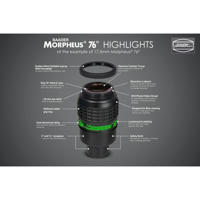 Baader Oculaire Morpheus 76° 14mm - 1.25"/2"