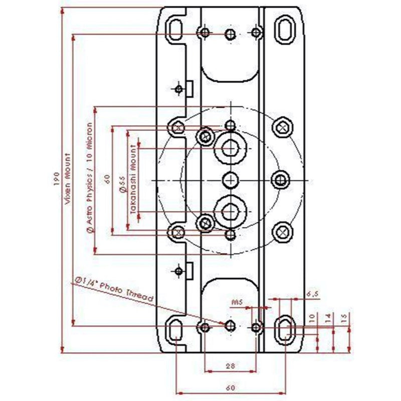 Baader V-Series PAN/EQ V190 Dovetail Saddle