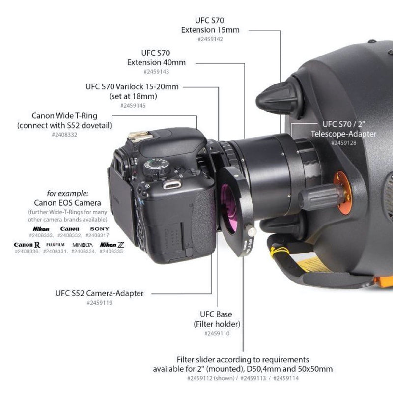 Baader Grande Bague Adaptatrice T Nikon - T-2 et S52