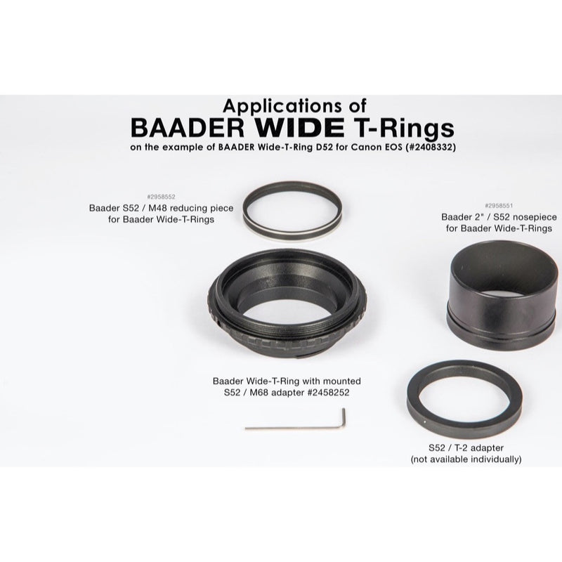 Baader Grande Bague Adaptatrice T Nikon Z - T-2 et S52