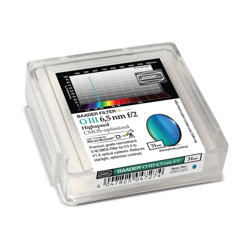 Baader Planetarium O-III f/2 Highspeed-Filter (6.5nm) – CMOS-optimized