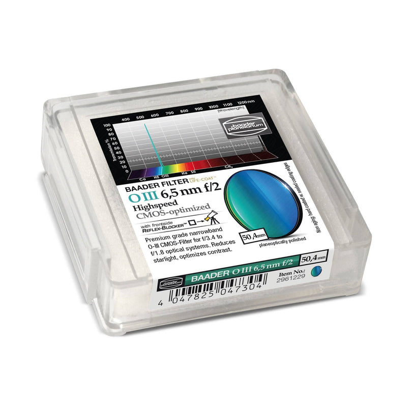 Baader Planetarium O-III f/2 Highspeed-Filter (6.5nm) – CMOS-optimized