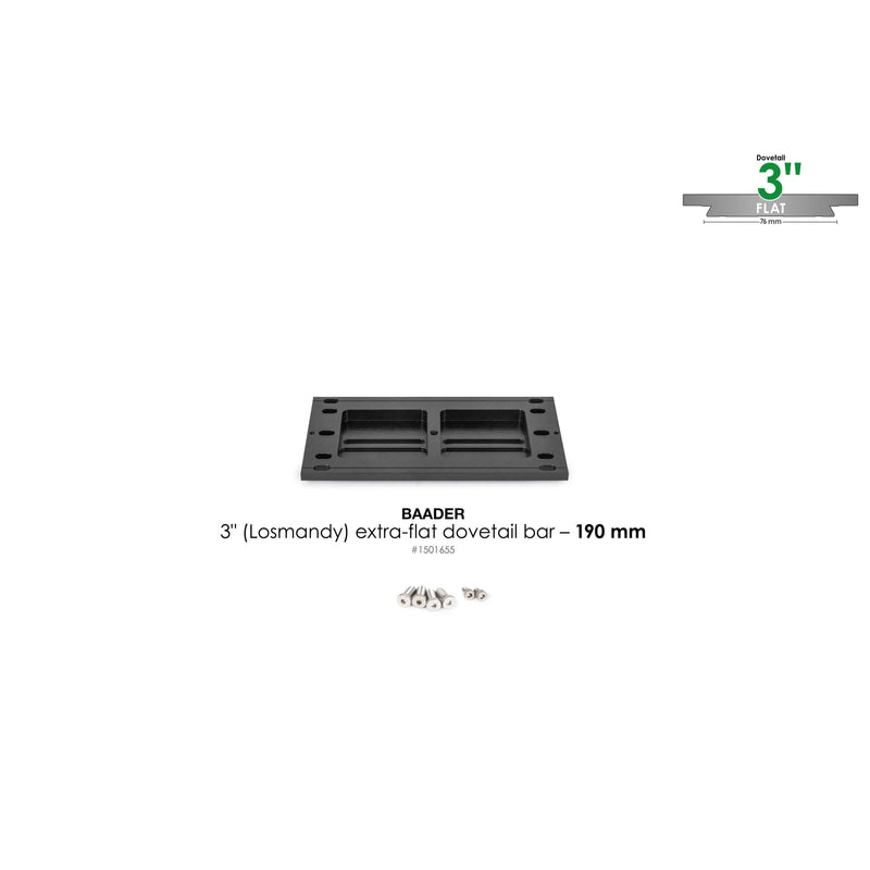 Baader Planetarium Dovetail Bar 3", 190mm (7.5") – for Baader & TEC (flat)