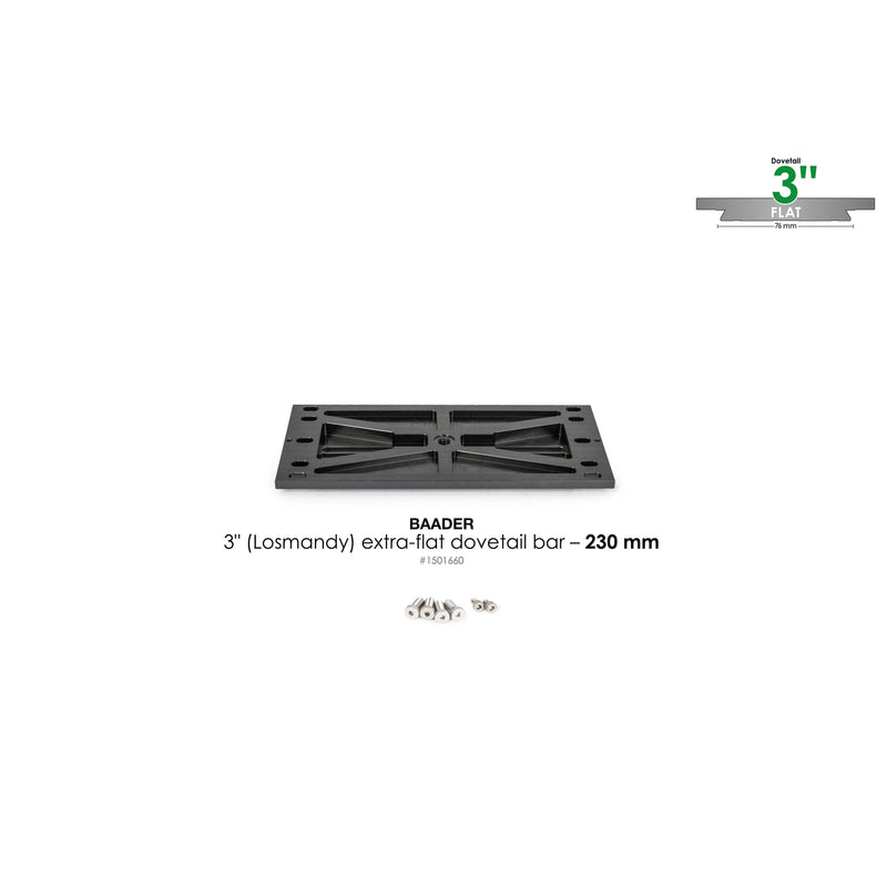 Baader Planetarium Dovetail Bar 3", 230mm (9") – for Baader & TEC (flat)