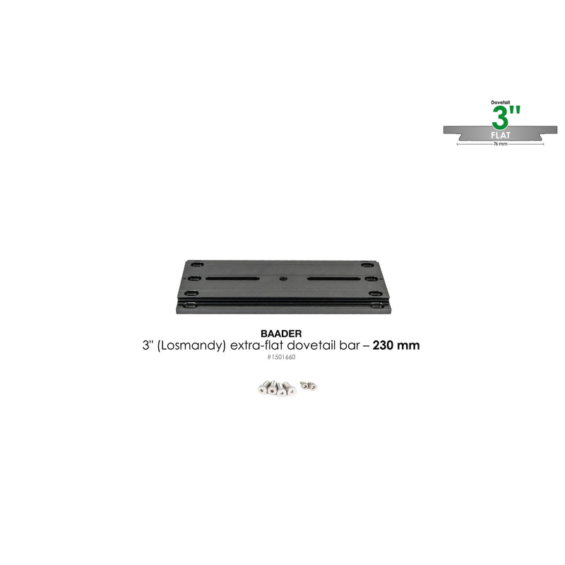 Baader Planetarium Dovetail Bar 3", 230mm (9") – for Baader & TEC (flat)