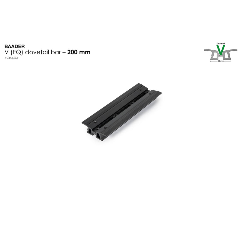 Baader Planetarium Dovetail Bar V, 200mm (7.9") – for Vixen, Celestron and Skywatcher Mounts
