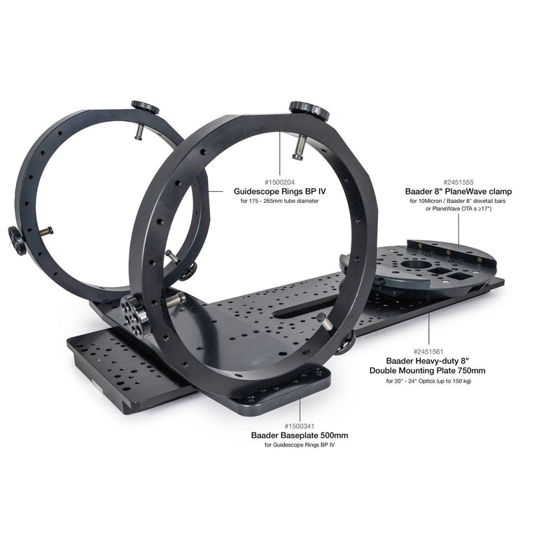 Baader Planetarium Guidescope Rings (1 pair) – Size IV, 140-185mm
