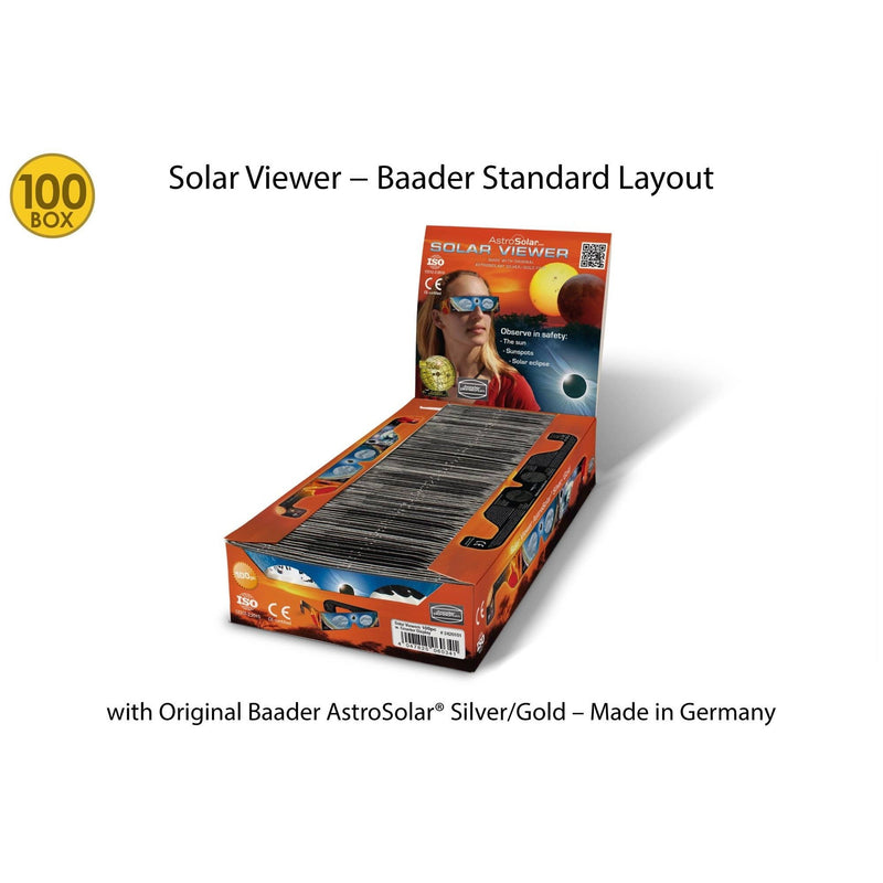 Baader Planetarium Solar / Eclipse Viewer AstroSolar® Silver/Gold 100 pcs with counter display