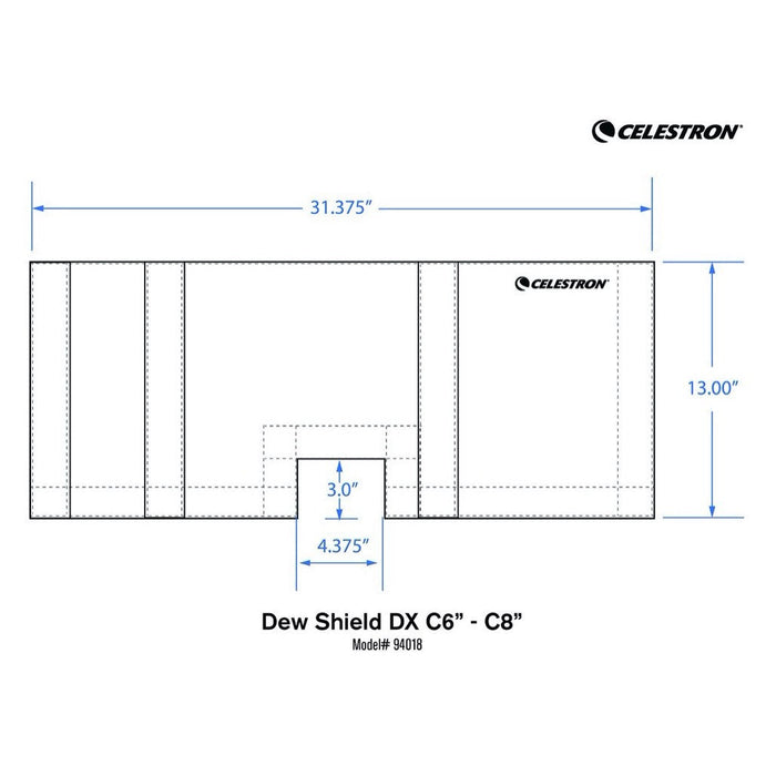 Celestron Dew Shield DX for C6 & C8 - Open box