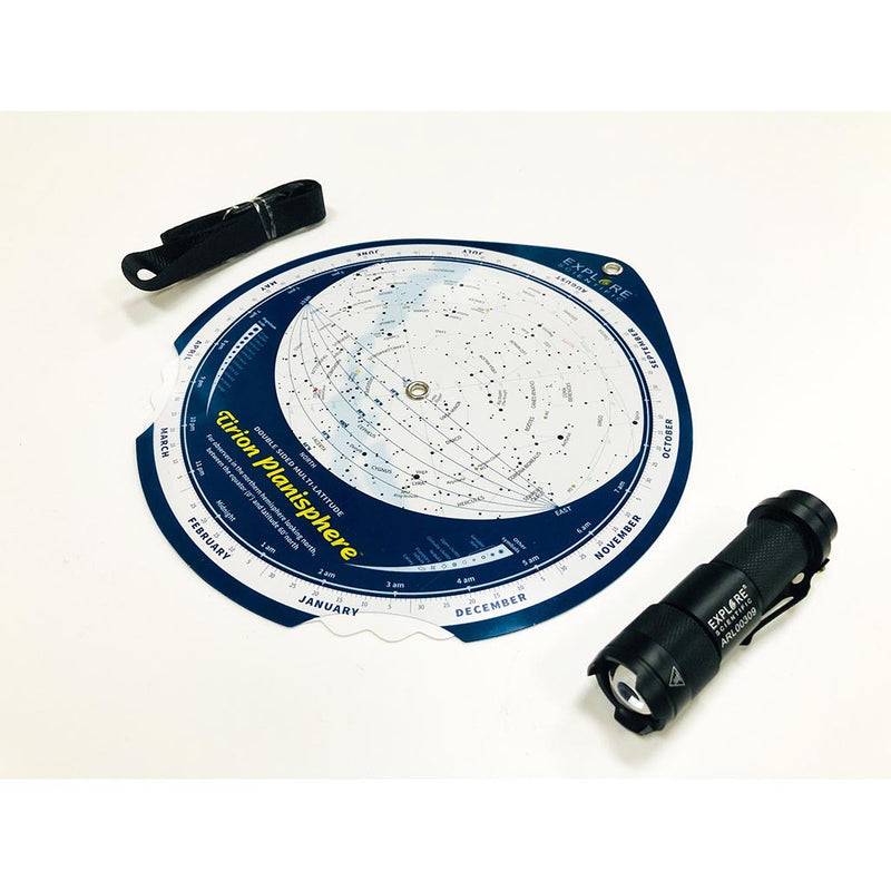 Explore Scientific Tirion Planisphère Recto-Verso Multi-Latitude avec Astro R-Lite