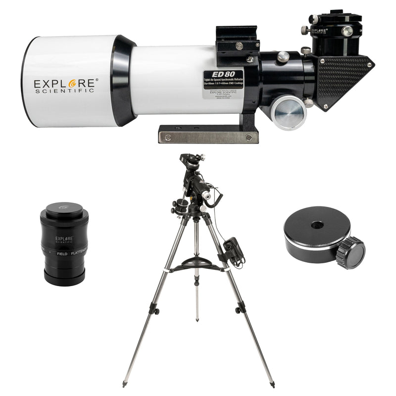 Explore Scientific ED80 Essential Series Air-Spaced Triplet Refractor Telescope (Bundle)