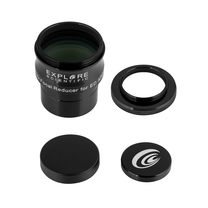 Explore Scientific ED80 Essential Series Air-Spaced Triplet Refractor Telescope with 0.8x Focal Reducer and iEXOS-100-2 PMC-Eight Equatorial Tracker System