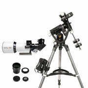 Explore Scientific ED80 Essential Series Air-Spaced Triplet Refractor Telescope with 0.8x Focal Reducer and iEXOS-100-2 PMC-Eight Equatorial Tracker System