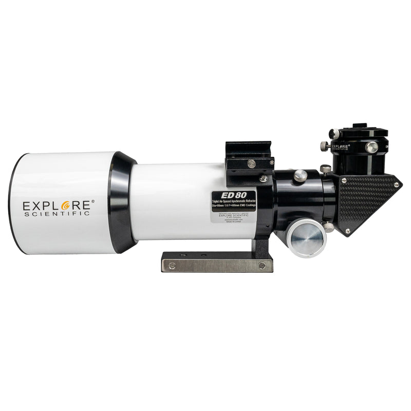 Explore Scientific ED80 Essential Series Air-Spaced Triplet Refractor Telescope with 0.8x Focal Reducer and iEXOS-100-2 PMC-Eight Equatorial Tracker System