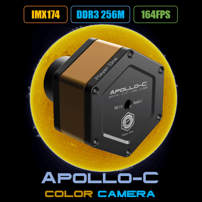 Player One Apollo-C IMX174 Color Solar Camera
