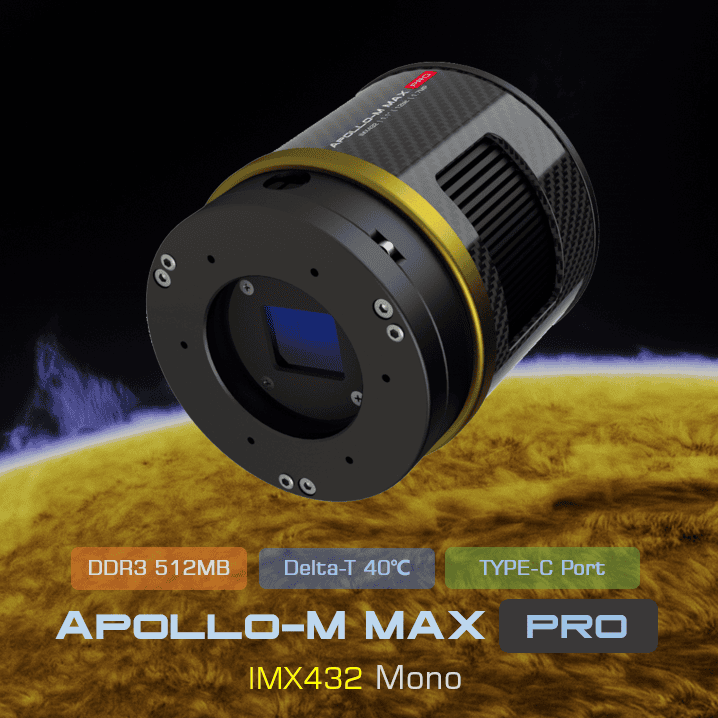 Player One Apollo-M MAX Pro Mono IMX432 Cooled Solar Camera