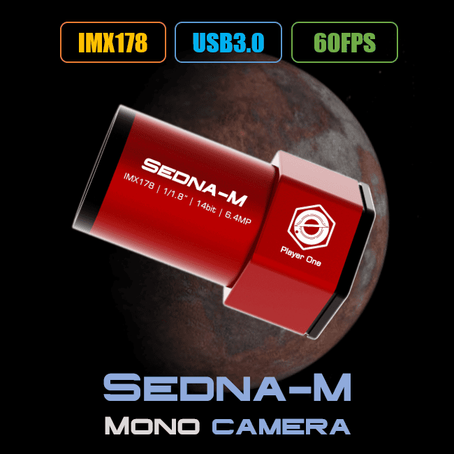 Player One Sedna-M IMX178 Mono Guide Camera