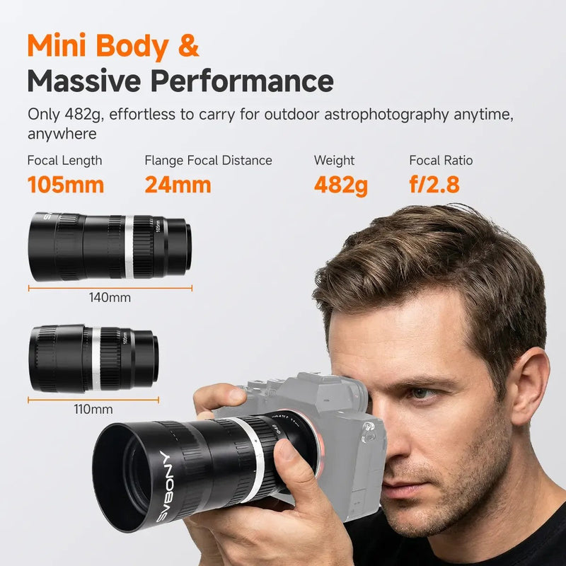 SVBONY SV535 f/2.8 5-Element 7-Group APO Astro Camera Lens