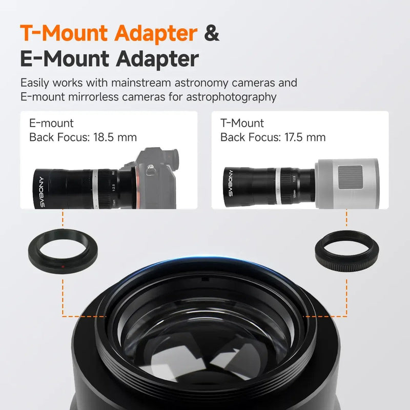 SVBONY SV535 f/2.8 5-Element 7-Group APO Astro Camera Lens