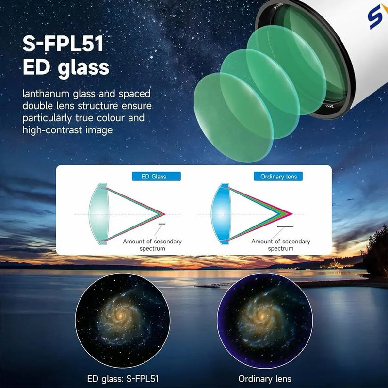 SVBONY SV503 102mm f/7 ED Doublet Refractor Telescope OTA