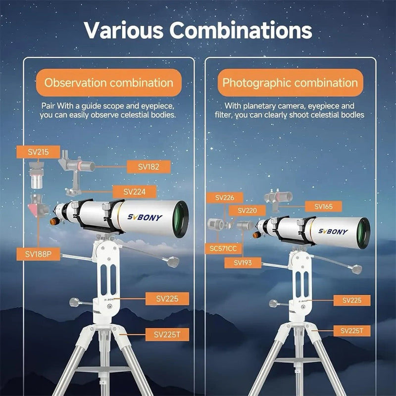 SVBONY SV503 102mm f/7 ED Doublet Refractor Telescope OTA