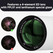 SVBONY SV503 70mm f/6.78 Quadruplet ED Flatfield Refractor Telescope OTA