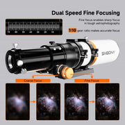 SVBONY SV503 70mm f/6.78 Quadruplet ED Flatfield Refractor Telescope OTA