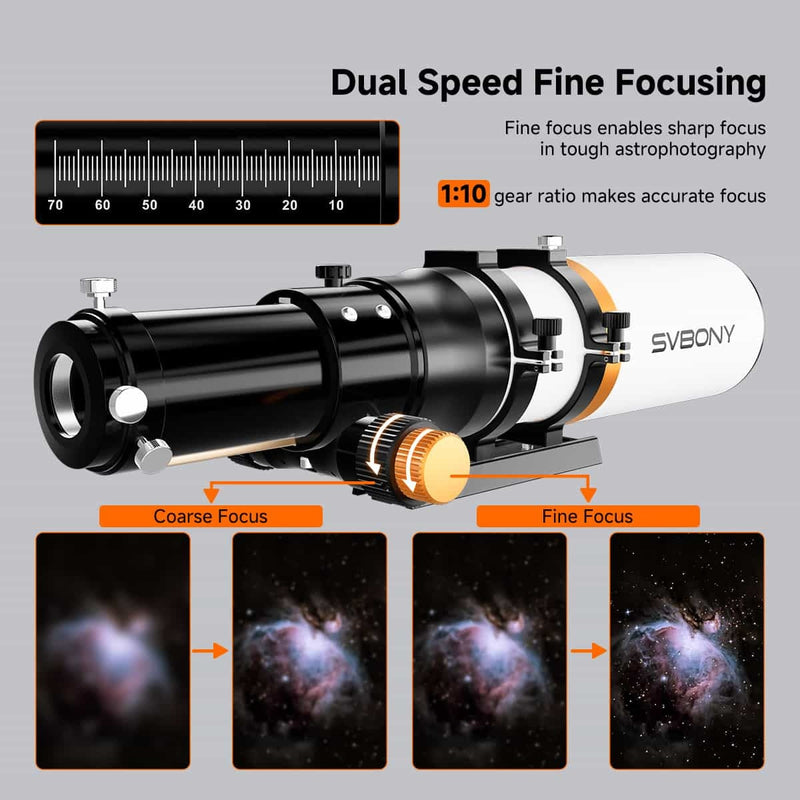SVBONY SV503 70mm f/6.78 Quadruplet ED Flatfield Refractor Telescope OTA
