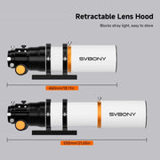 SVBONY SV503 70mm f/6.78 Quadruplet ED Flatfield Refractor Telescope OTA