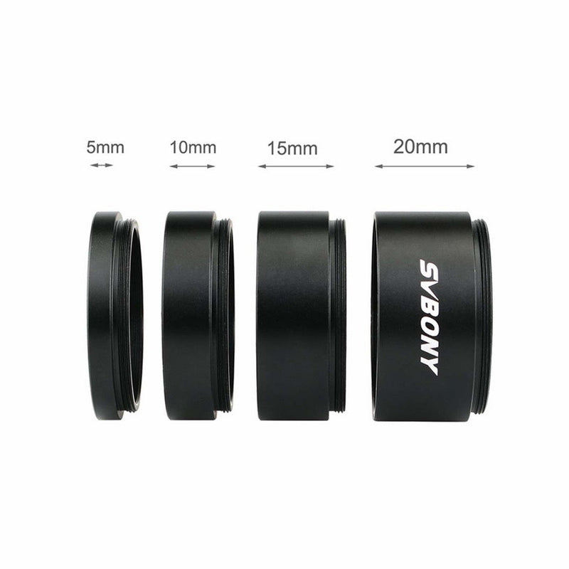 SVBONY M42x0.75 Extension Tube Kit (5mm, 10mm, 15mm, 20mm)