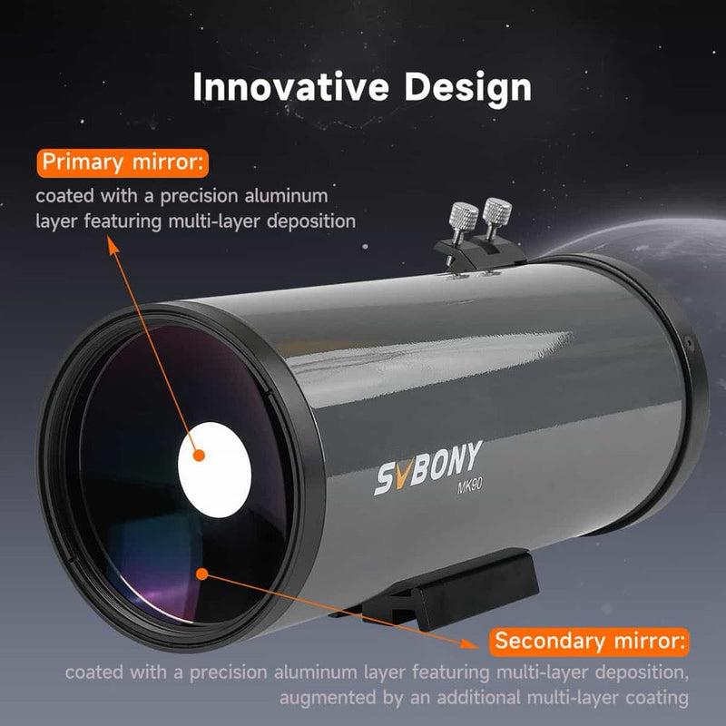 SVBONY MK90 90mm Maksutov-Cassegrain Telescope OTA