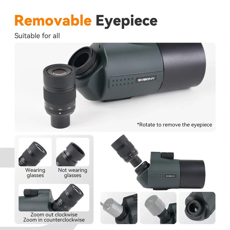 SVBONY SV41 Pro 28-84x80 Mak Spotting Scope