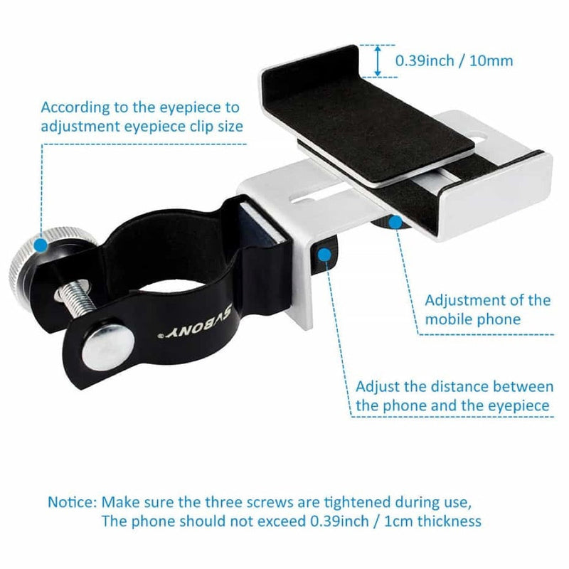 SVBONY Metal Telescope Cellphone Holder Bracket for 24-38mm Eyepieces