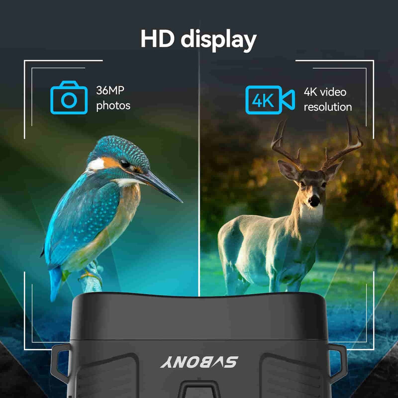 SVBONY SA206 Digital Night Vision Infrared Binoculars - Black