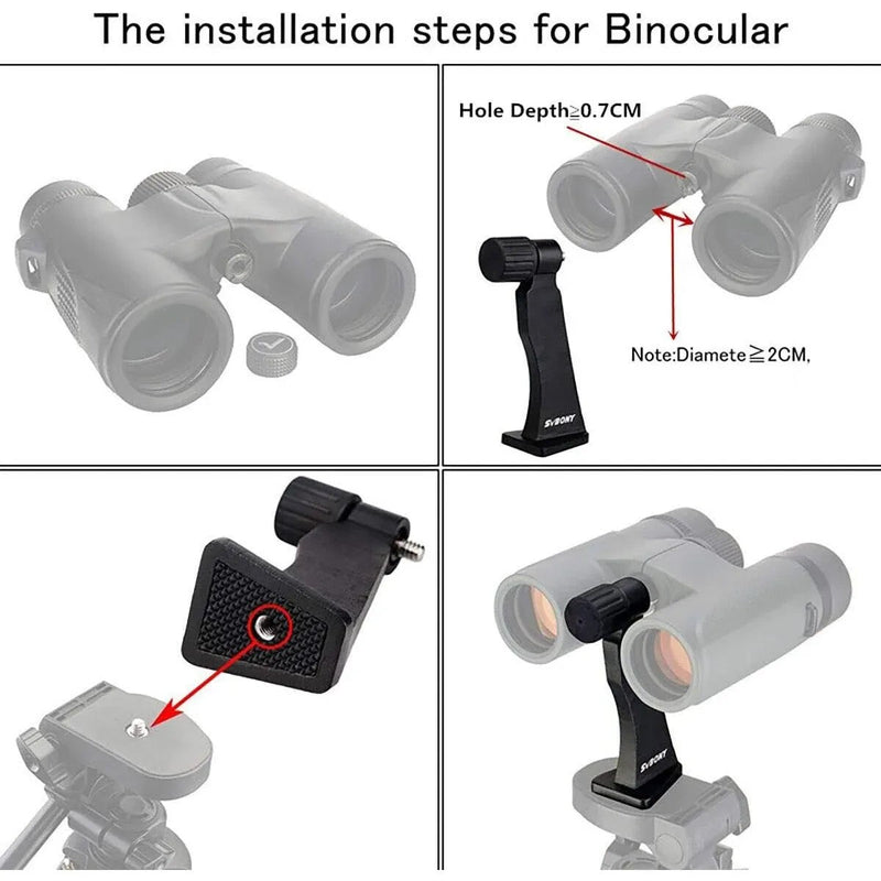 SVBONY SV110 All-Metal Tripod Mount Adapter for Porro Binoculars