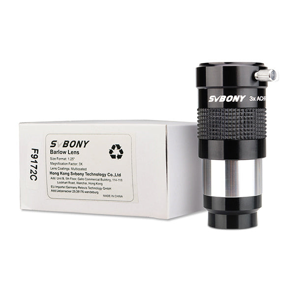 SVBONY SV136 3X Barlow Lens - 1.25"