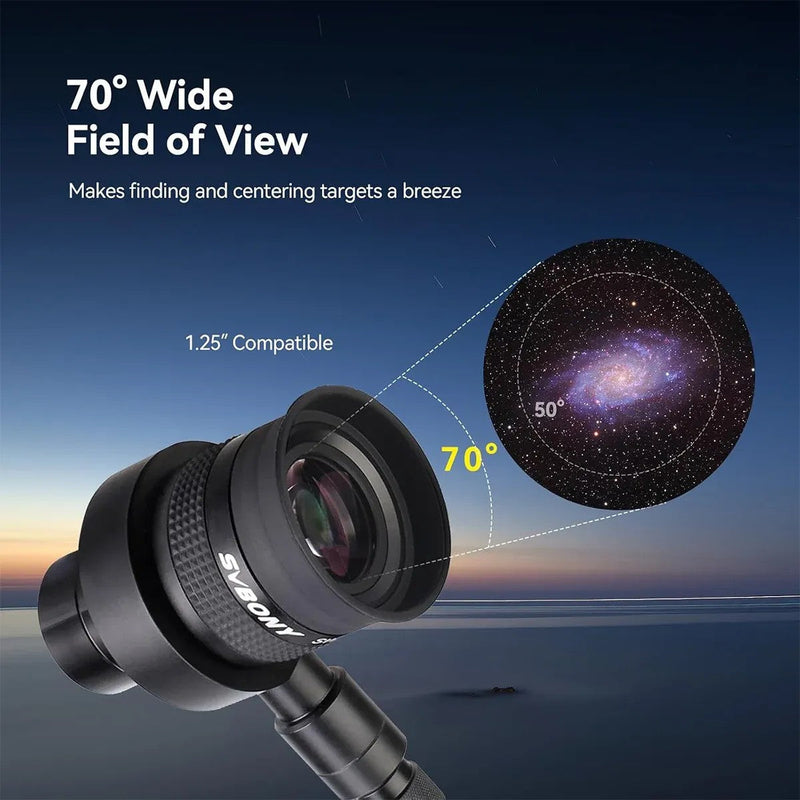 SVBONY SV152 20mm 70° SWA Illuminated Crosshair Eyepiece - 1.25"