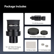 SVBONY SV152 20mm 70° SWA Illuminated Crosshair Eyepiece - 1.25"