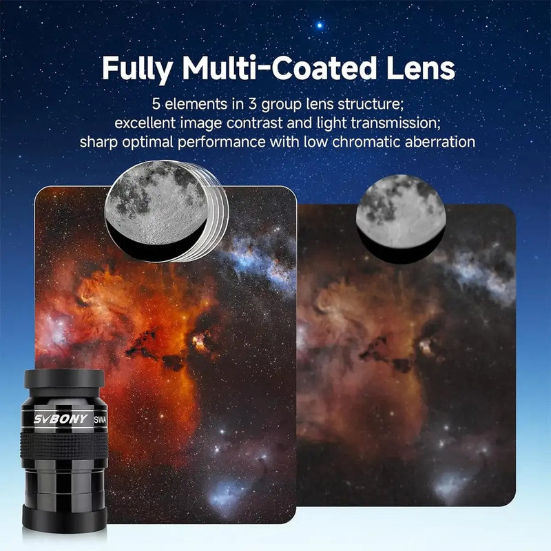 SVBONY SV154 26mm 70° SWA Super Wide Angle Eyepiece - 2"