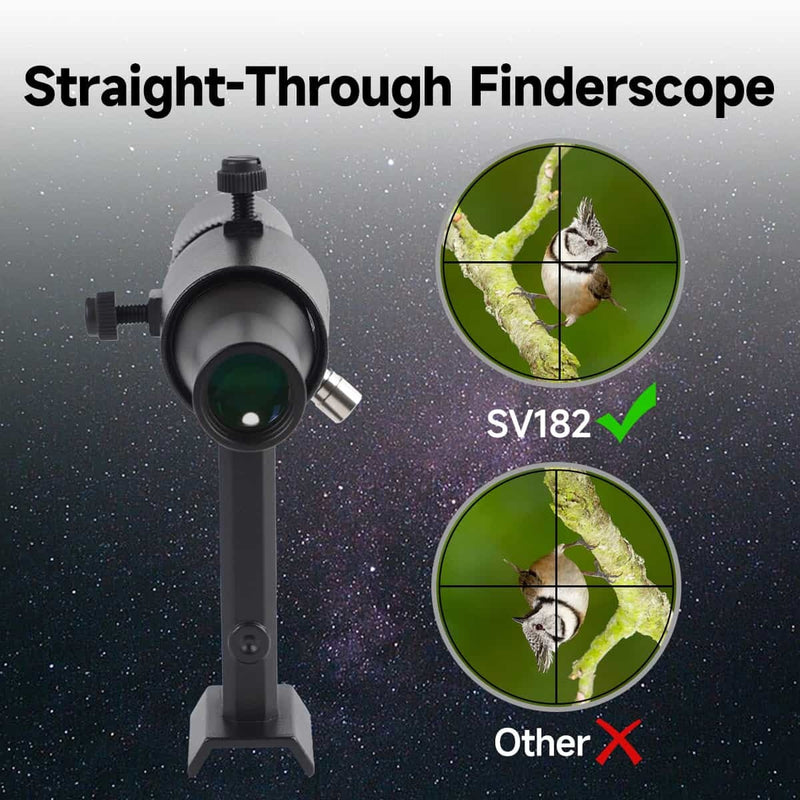 SVBONY SV182 6x30 Straight Correct-Image Finder Scope with Bracket