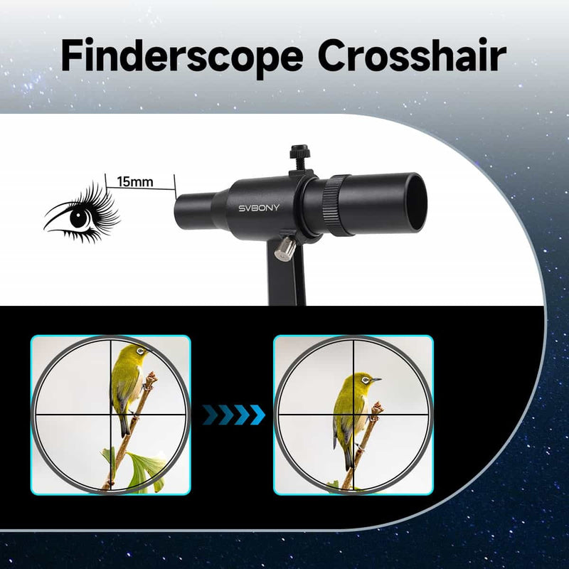 SVBONY SV182 6x30 Straight Correct-Image Finder Scope with Bracket
