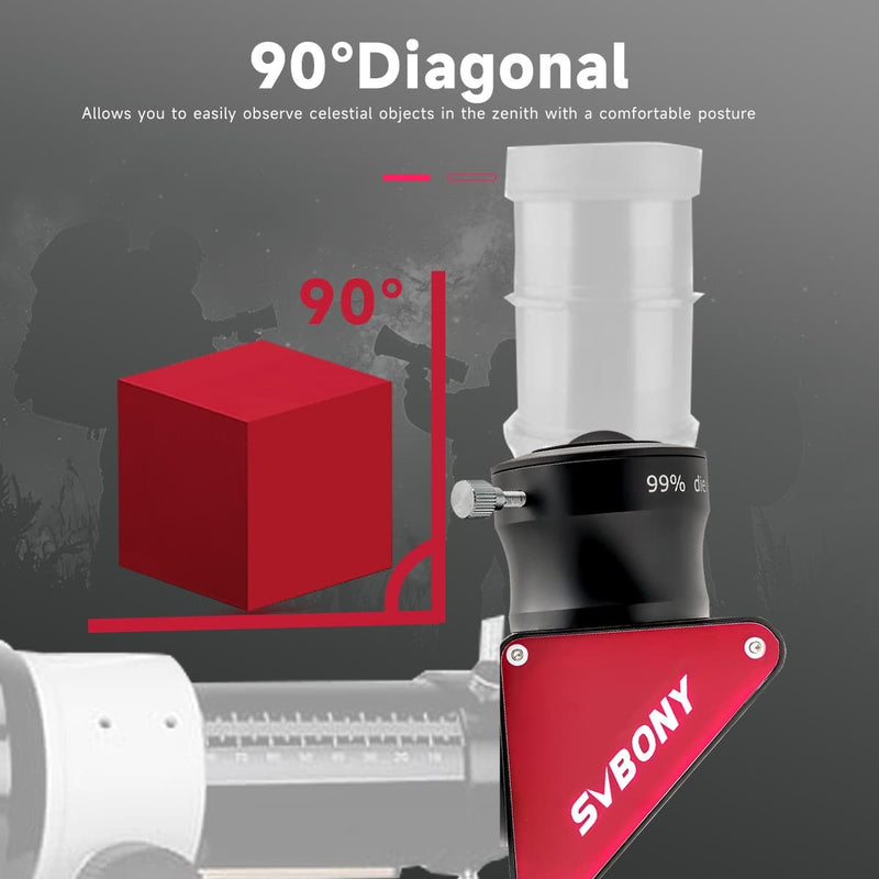 SVBONY SV188P 90° Dielectric Mirror Diagonal - 2"